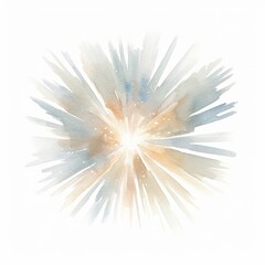 Fototapeta premium Watercolor, painting of a bright, glowing star. The painting is full of vibrant colors and has a sense of energy and excitement. The star seems to be bursting with light and life