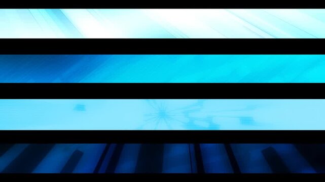 Looping animated set of four lower thirds