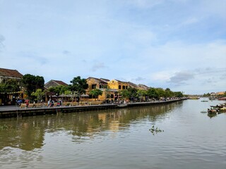 Fototapeta premium The streets of Hoi An Old town with many lanterns