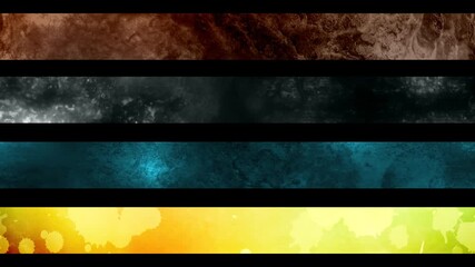 Looping animated set of four lower thirds