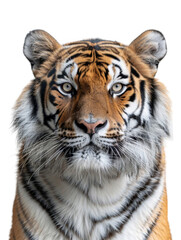 Obraz premium Close up bengal tiger isolated on transparent