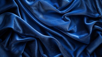 Fototapeta premium Abstract Blue Fabric Drapes