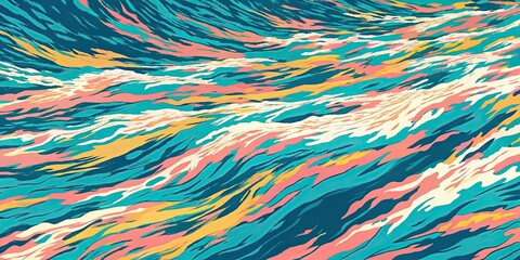 Abstract painting representing flowing water