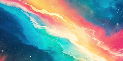 Abstract painting representing flowing water