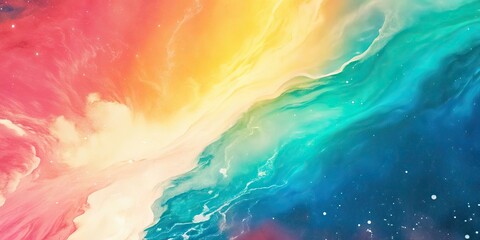 Abstract painting representing flowing water