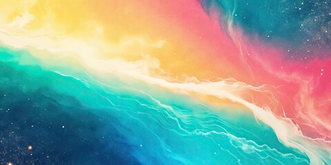 Abstract painting representing flowing water