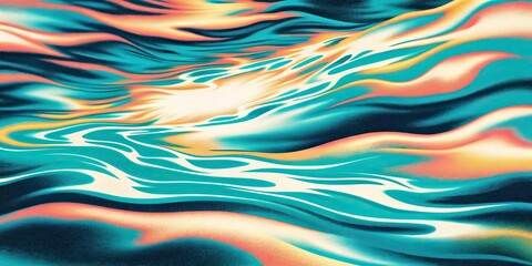 Abstract painting representing flowing water