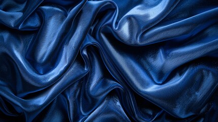 Fototapeta premium Abstract Blue Satin Drapes
