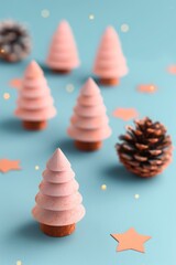 Christmas poster with Christmas tree. New year festive background