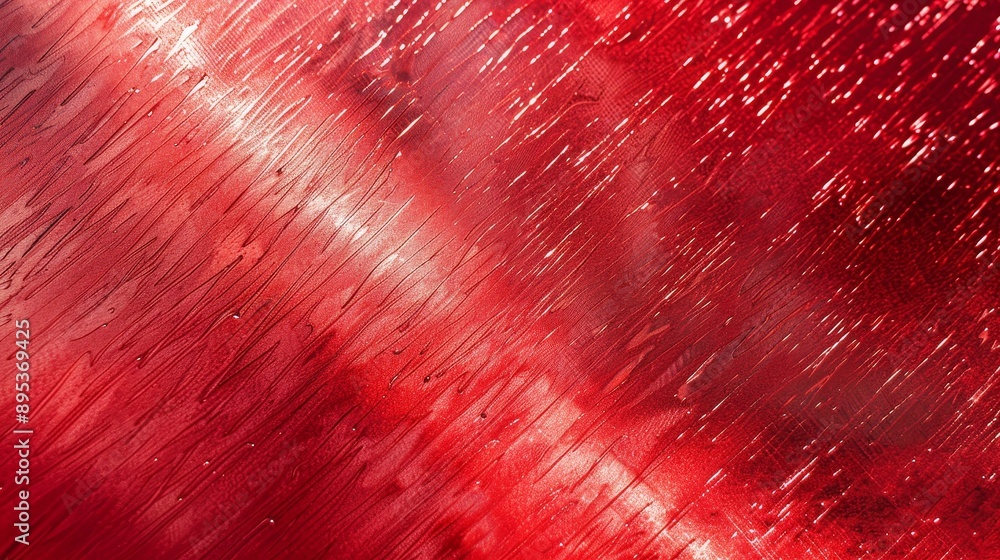 Poster the abstract texture showcases a vibrant red background with diagonal lines, creating a dynamic visu