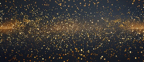 Gold glitter over black background