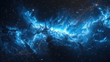 Electric Blue Galaxy: Mesmerizing Meteorological Phenomenon in Space