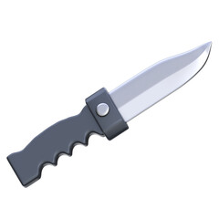 3d icon Police Knife, 3d illustration, 3d element, 3d rendering.