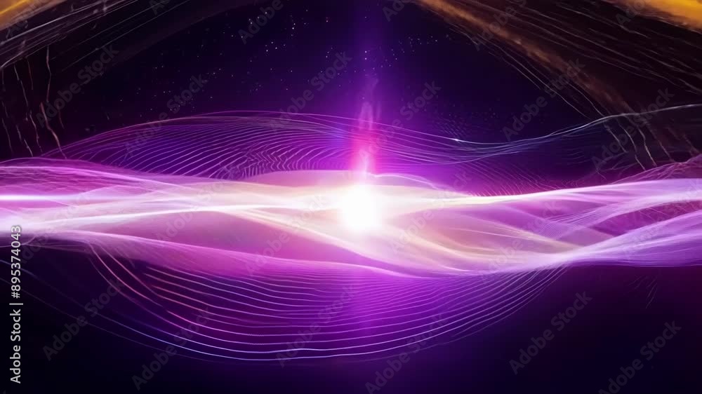 Poster a mesmerizing display of vibrant energy fields pulsing and glowing in the darkness.