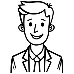 Obraz premium doodle boss line art, generative AI