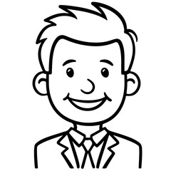 Obraz premium doodle boss line art, generative AI