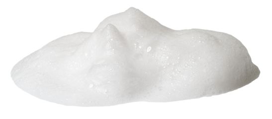 white liquid foam from soap or shampoo isolated with clipping path on background. set of detergent  shower gel bubble, white foam bubbles.