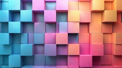 3d square background