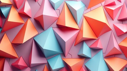 Fototapeta premium 3d triangle background 