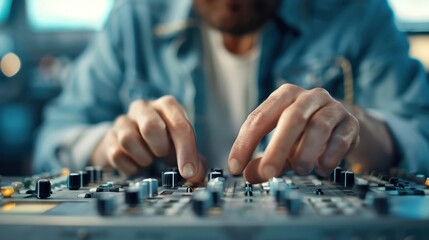 A ship's radio operator sending Morse code on a vintage transmitter.