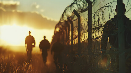 Vigilant Borders: Watchful Eyes Behind the Wire borders uniforms fences