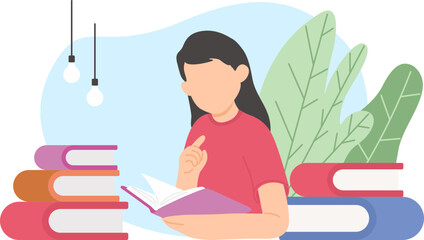 People Reading Illustration