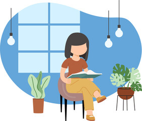 People Reading Illustration