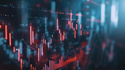 Economy situation concept. financial business statistics with candlestick chart show stock market which is very beautiful