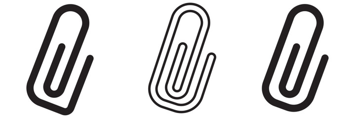Vector paper clip icon. Paper clip shape. Attachment symbol. Element for design logo mobile app interface card or website. eps 10