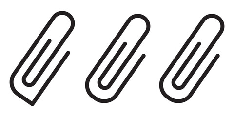 Paper Clip Icon. Attach file isolated icon, office paper clip linear icon, paperclip outline vector icon with editable stroke. eps 10.  3542.