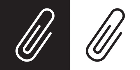 Vector paper clip icon. Paper clip shape. Attachment symbol. Element for design logo mobile app interface card or website. eps 10