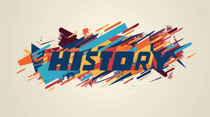 Colorful Abstract Design Featuring the Word 'History'