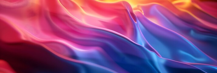 Obraz premium Vibrant colorful wavy light ray background for wallpapers, realistic lighting