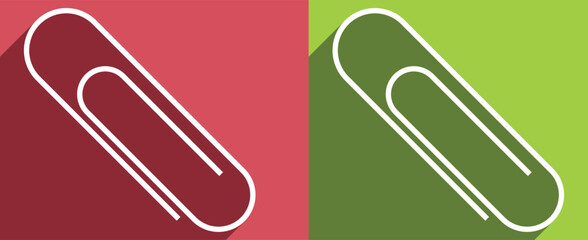 Vector paper clip icon. Paper clip shape. Attachment symbol. Element for design logo mobile app interface card or website. eps 10