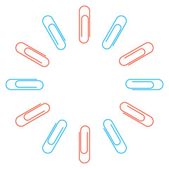 Obraz premium Paperclip Vector Symbol. Paper Clip Attachement Icon Illustration. EPS 10. 7891.