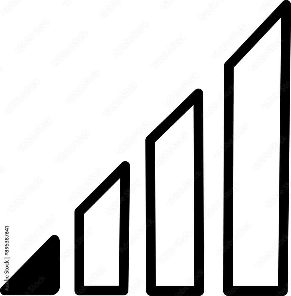 Poster network signal level icon. signal strength indicator glyph icon. replaceable vector design.
