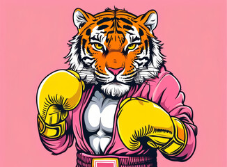 Obraz premium a tiger boxer