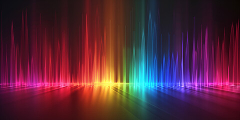 Color Spectrum: Vibrant Gradient of Light Waves, Spectrum Display: Bright and Colorful Light Patterns

