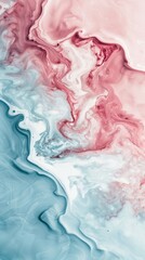 Fototapeta premium A painting of a swirl of pink, blue, and white colors