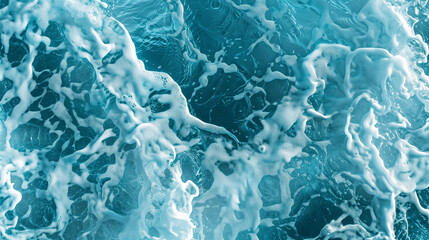 Obraz premium Abstract water ocean wave, blue, aqua, teal texture. Blue and white water wave web banner Graphic Resource as background for ocean wave abstract. Backdrop for copy space text