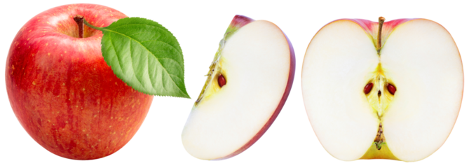 Red apple  on white background,  apple isolate on white PNG File.