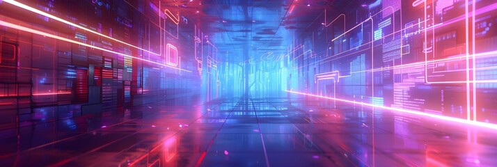 Fototapeta premium Backdrop in the style of electric dreamscape, no people, no mockup, no text