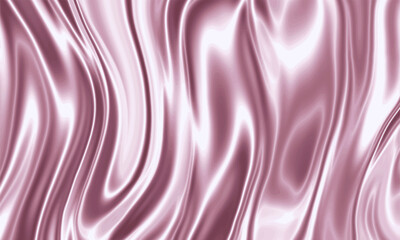 Rose gold silk texture background design with smooth waves.