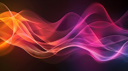 Naklejka premium Abstract Waveforms: A modern abstract background with smooth waveforms and gradient colors.