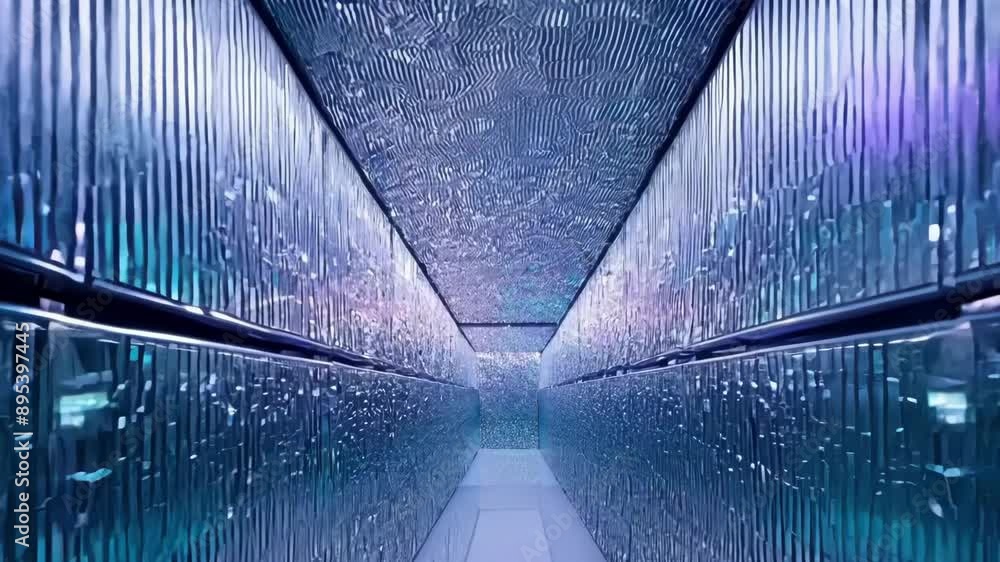 Poster the walls of this room are lined with mirrors creating an otherworldly effect as they reflect each o