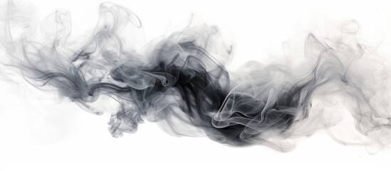 Abstract Smoke Swirls on White Background