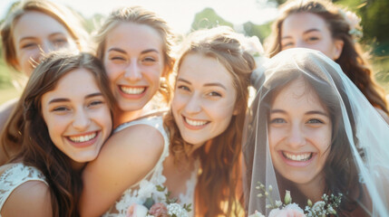Obraz premium Sunny Smiles & Sparkly Spirits: Hen Party Makes Memories