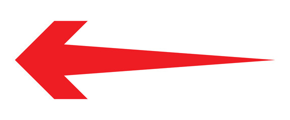 Red long arrow icon pointing left