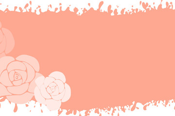 Pink rose illustration background design