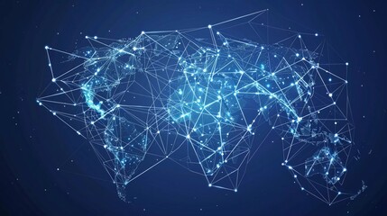 Global network connections. World map point and line composition concept of global business. Very beautiful Vector Illustration